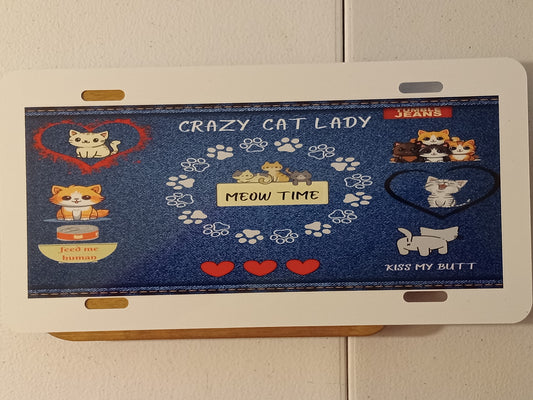 Crazy Cat Lady License plate